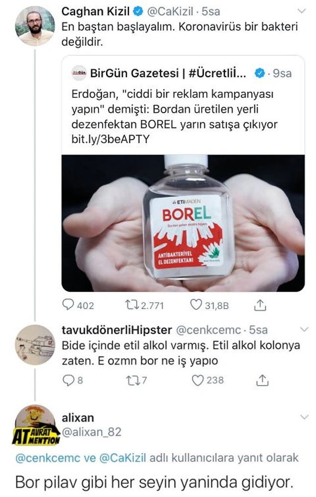 Borlu yemek de olacak mı...