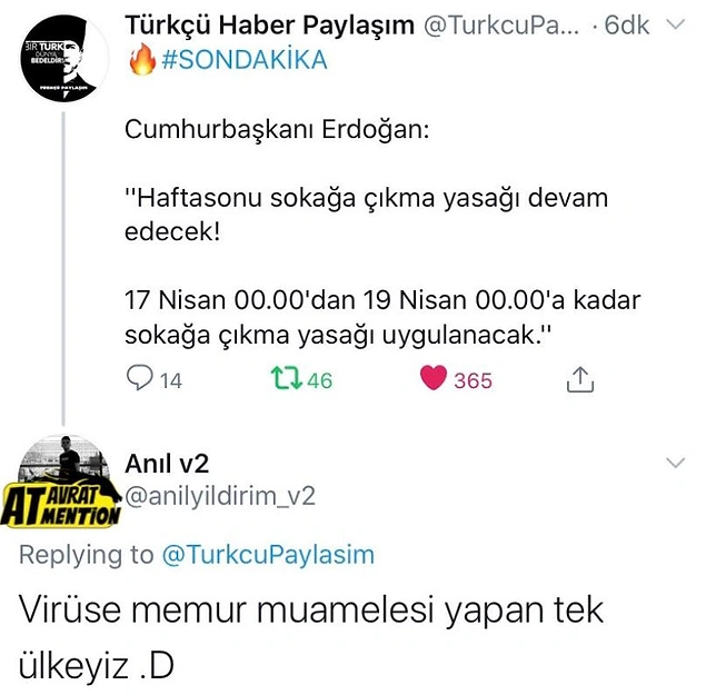 Hafta sonu eğlenmeye çıkar virüs şimdi.