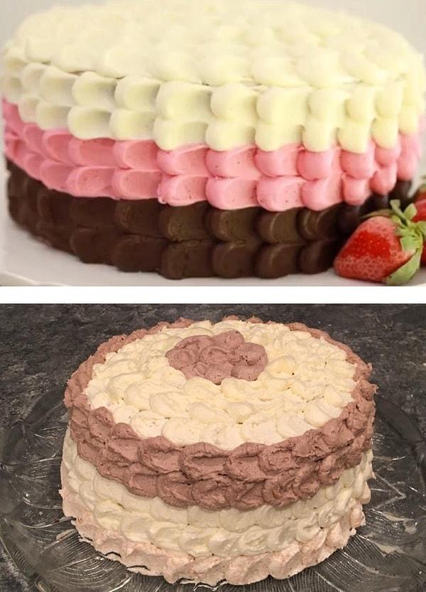 4. "Yarın erkek arkadaşımın doğum günü. Benden internette gördüğü bir pastayı yapmamı istedi. Pek benzemedi gibi ama, tarif ne diyorsa onu yapmıştım."