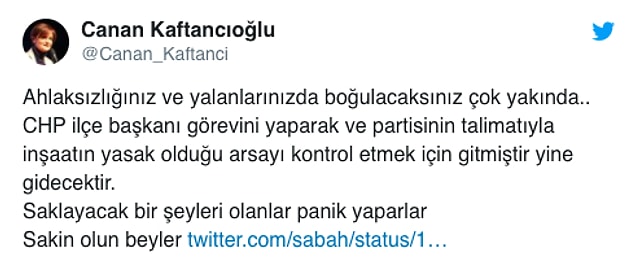 "Saklayacak bir şeyleri olanlar panik yaparlar"