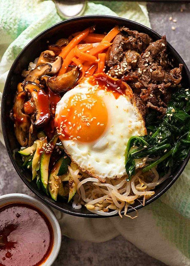 9. Kore dendiğinde akla gelen ilk yemeklerden: Bibimbap