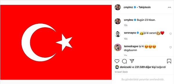 8. Serenay Sarıkaya, sevgilisi Cem Yılmaz'ın doğum gününü Instagram hesabından yaptığı yorum ile kutladı!