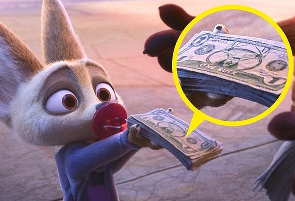 8. "Zootopia" filmindeki dolarların üzerinde geyik sembolü var.