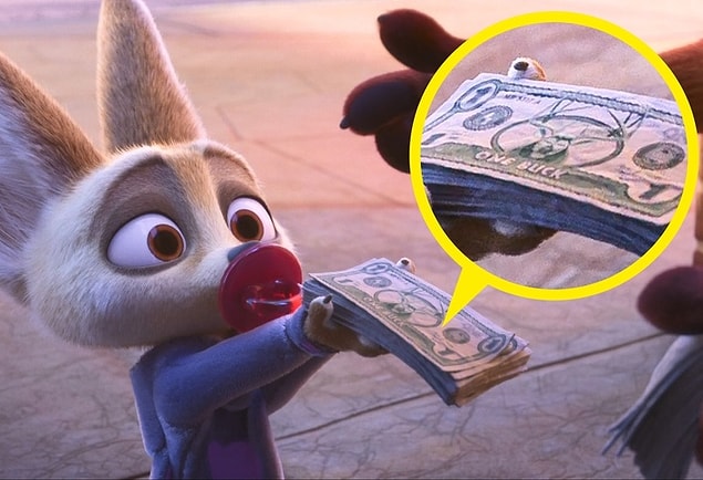 8. "Zootopia" filmindeki dolarların üzerinde geyik sembolü var.