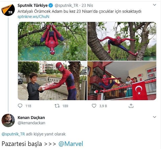 13. Efekte de gerek yok, kendi kendine ağaçtan sarkabiliyor.