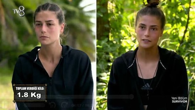 15. Ve yarışmada Gizem 1,8 kilo vererek en az kilo veren isim oldu.