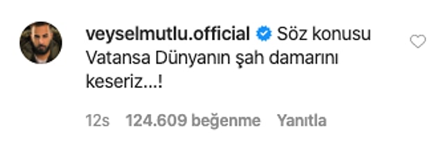 Instagram'daki son postun altına Türk ünlülerden birçok yorum geldi...