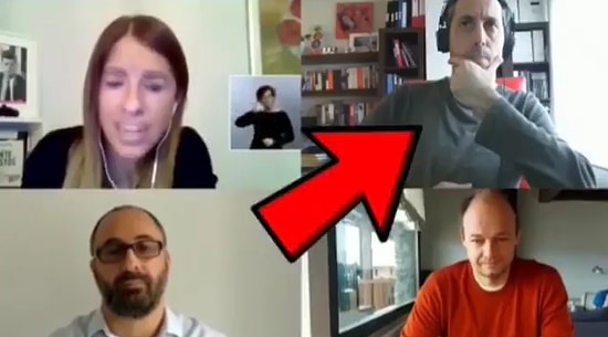 В Испании мужчина спалился во время прямого эфира с коллегами