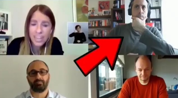 В Испании мужчина спалился во время прямого эфира с коллегами