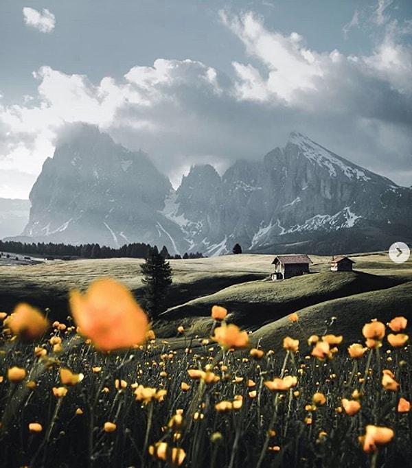 28. İtalya'dan harika bir dağ manzarası...