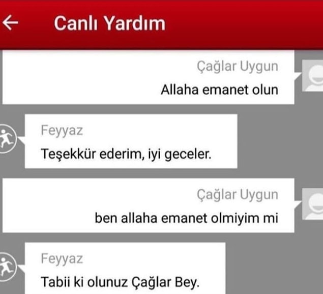 8. Biz de emanet olalım lütfen.