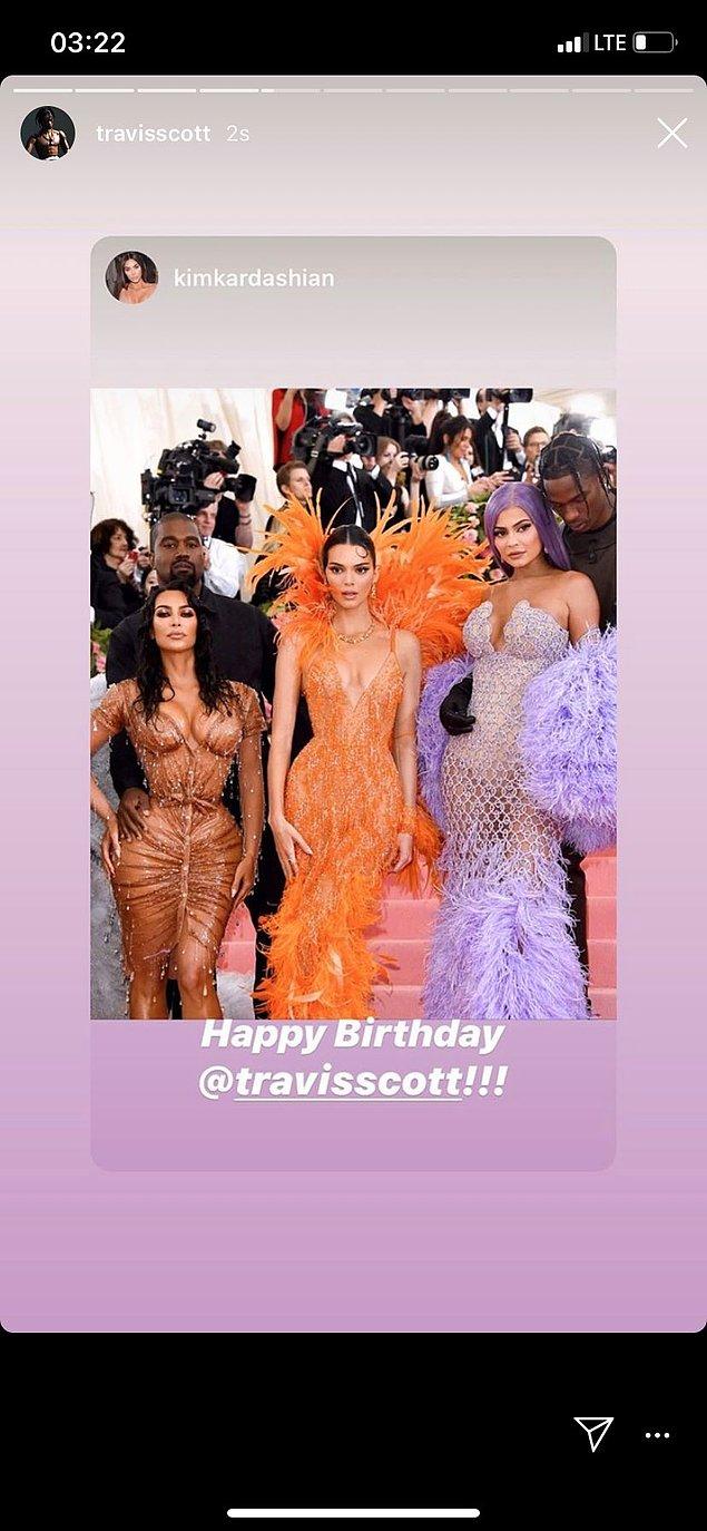 6. Kim Kardashian'ın Travis Scott'ın doğum gününü kutladığı görsel, sosyal medyanın diline düştü!