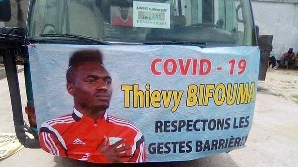 6. Yeni Malatyaspor'un golcü futbolcusu Thievy Bifouma, ülkesi Kongo Cumhuriyeti'ne gıda ve sağlık malzemesi yardımında bulundu.