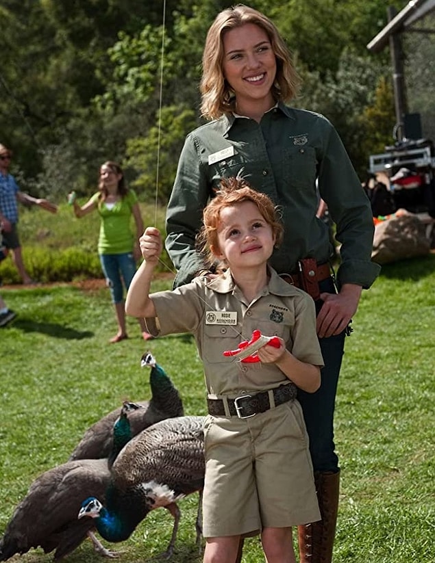 10. Scarlett Johansson - Kuş korkusu ('We Bought a Zoo')