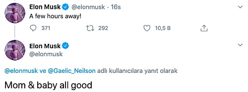 Elon Musk ve Sevgilisi Grimes'ın Yeni Doğan Bebeklerinin Bi' Garip Adına Gelen Birbirinden Komik Tepkiler