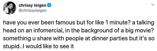 John Legend'ın eşi Chrissy Teigen Twitter hesabından şöyle bir soru sordu: