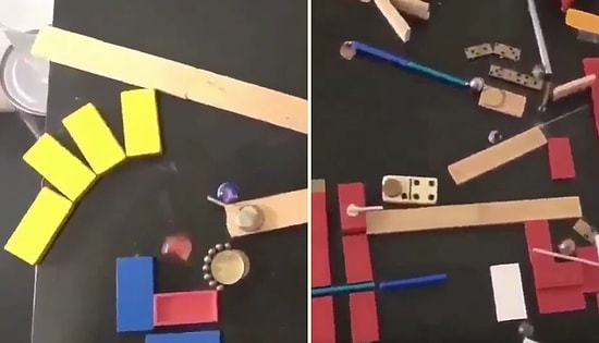 İzlerken Gözlerinizi 1 Saniye Bile Ayırmakta Zorlanacağınız Muhteşem Bir Rube Goldberg Makinesi