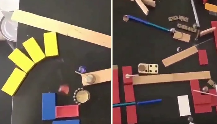 İzlerken Gözlerinizi 1 Saniye Bile Ayırmakta Zorlanacağınız Muhteşem Bir Rube Goldberg Makinesi