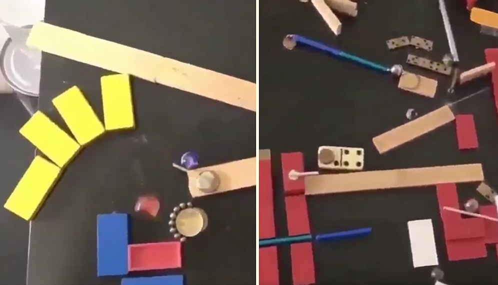 İzlerken Gözlerinizi 1 Saniye Bile Ayırmakta Zorlanacağınız Muhteşem Bir Rube Goldberg Makinesi