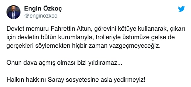 Engin Özkoç: "Gerçekleri söylemekten hiçbir zaman vazgeçmeyeceğiz"