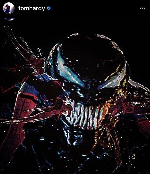 10. Tom Hardy, Venom’un Örümcek Adam’ı öldürdüğü bir görsel paylaştı ama sonrasında sildi.