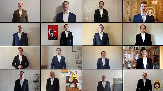 Kızıl Ordu Korosu'ndan Türkiye'ye Koronavirüs ile Mücadelede Moral Desteği