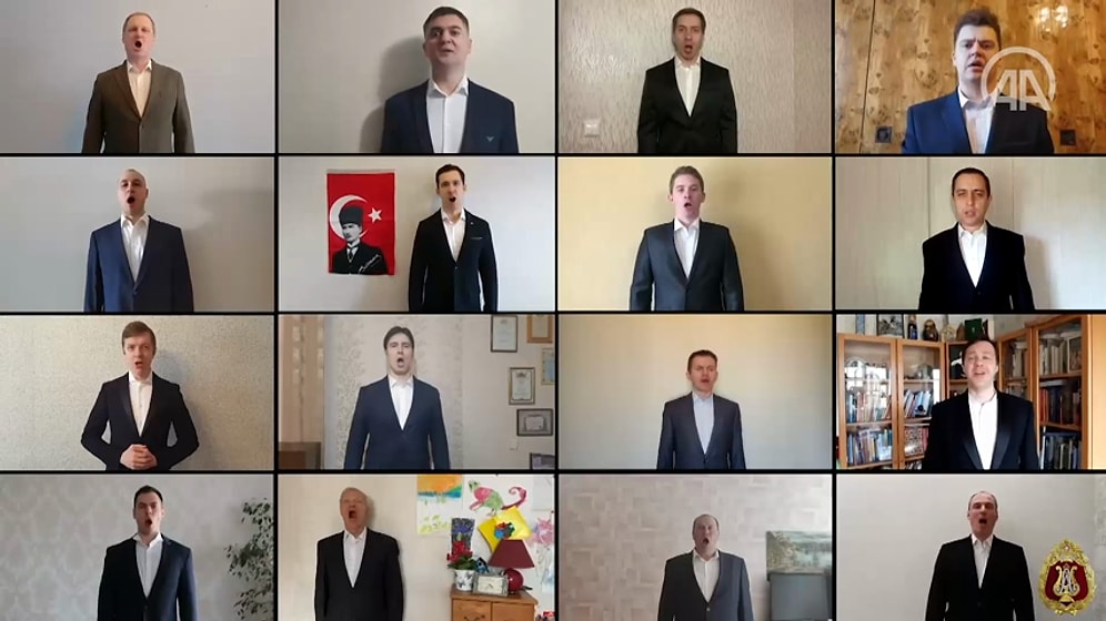 Kızıl Ordu Korosu'ndan Türkiye'ye Koronavirüs ile Mücadelede Moral Desteği