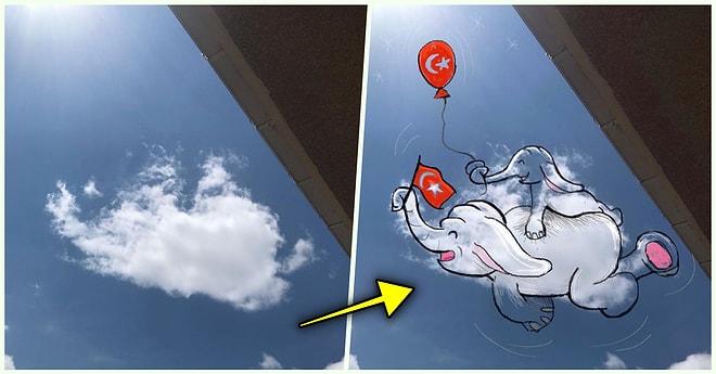 Hayal Gücünü Resme Döküp Gökyüzündeki Bulutları Tuval Olarak Kullanan Sanatçı: 'Aslı Örge'