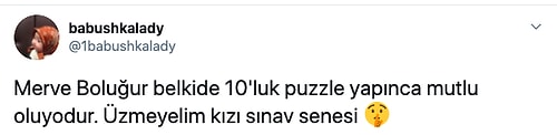 Üniversite Sınavlarına Hazırlanırken Kafa Dağıtmak İçin 20'lik Puzzle Yapan Merve Boluğur'a Komik Tepkiler Gecikmedi!