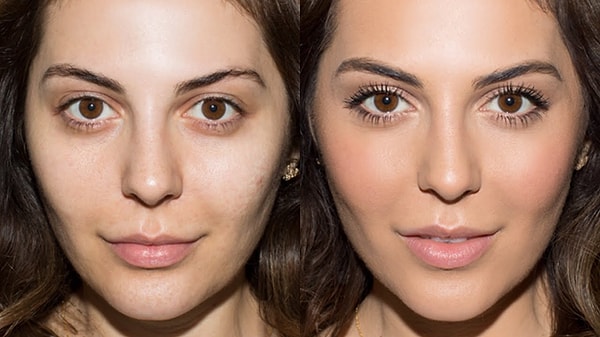Даже легкий макияж дома делает свое дело.