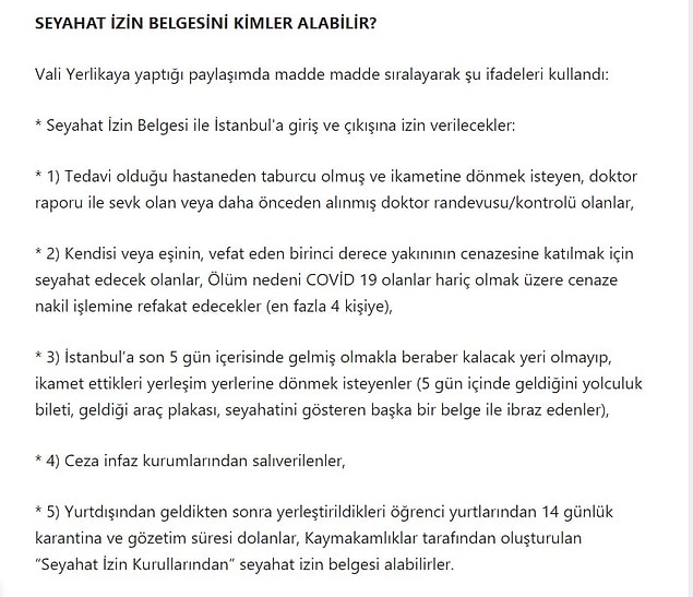 Koronavirüs tedbirleri doğrultusunda bildiğiniz üzere yurt içi şehirler arası yolculuklar için Valilik veya Kaymakamlıklardan izin alınması gerekiyordu. Ancak artık E-Devlet üzerinden ''Seyahat İzinleri Başvuru Kapısından''da izin alma işlemlerine başlandı