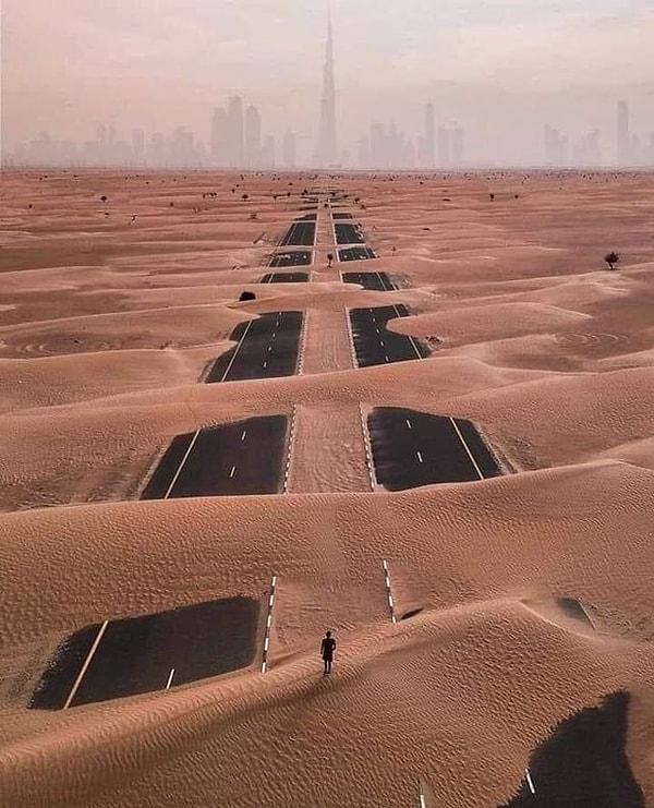 10. Dubai'de kum fırtınasından sonra: