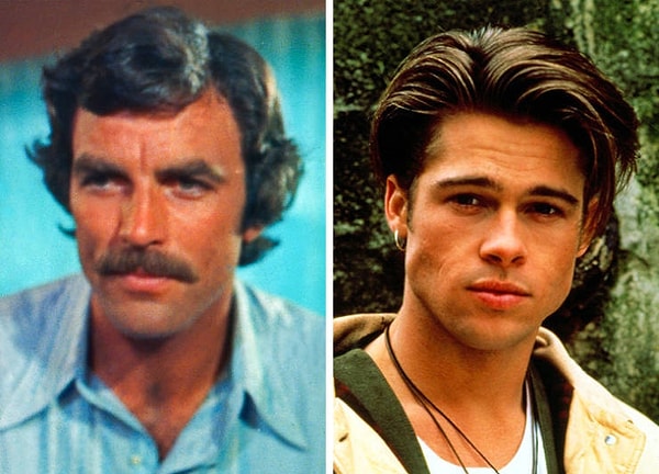 15. Том Селлек и Брэд Питт - 27 лет