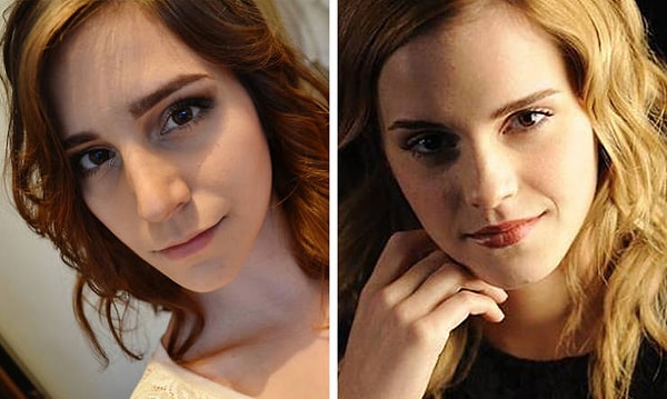 10. Эмма Уотсон и ее двойник: