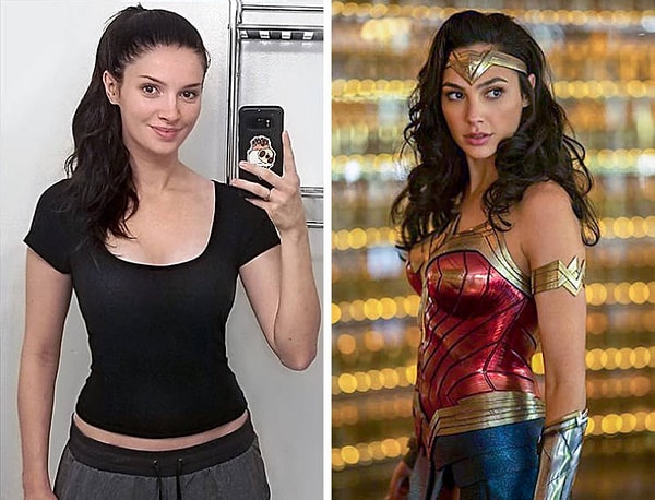 18. Галь Гадот и ее двойник