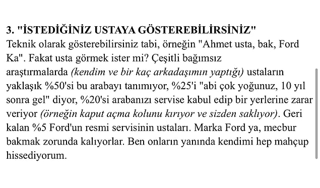 Diğer ilan formatlarını bütün dürüstlüğüyle inceden eleştiriyor,