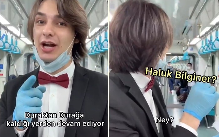 Metro Yolculuğu Sırasında 'Duraktan Durağa Bilgi Yarışması' Düzenleyen Genç