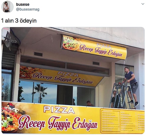 Yurt Dışında Zincir Haline Gelen 'Recep Tayyip Erdoğan' Pizza Salonuna Yapılan Yorumlar Herkesi Güldürdü