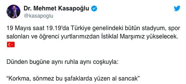 Gençlik ve Spor Bakanı: 19 Mayıs Atatürk'ü Anma, Gençlik ve Spor Bayramı dijital ortamda kutlanacak
