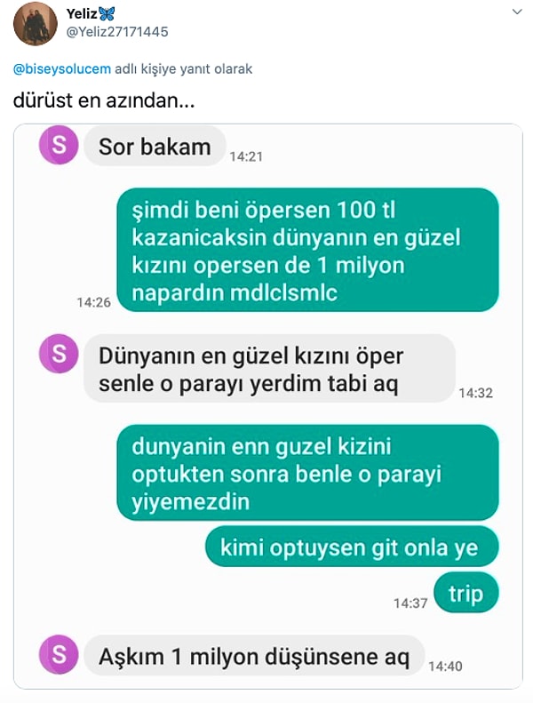 8. Bazılarının düşüncesi ise bambaşkaydı 😂