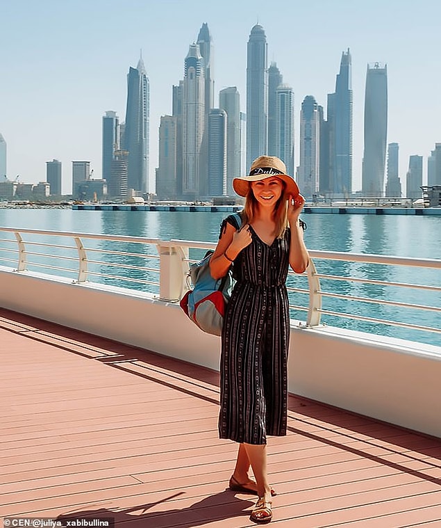 Koronavirüsten önce gittiği Dubai'de bir uçurumun zirvesinde poz verirken düşen kadın öldü.