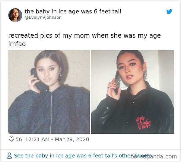 28. Воссоздала фото моей мамы, когда она была моего возраста