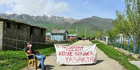 Muhtardan Kontrol Noktası: Muş Varto'da Korona Nedeniyle Köyün Girişi Zincirle Kapatıldı