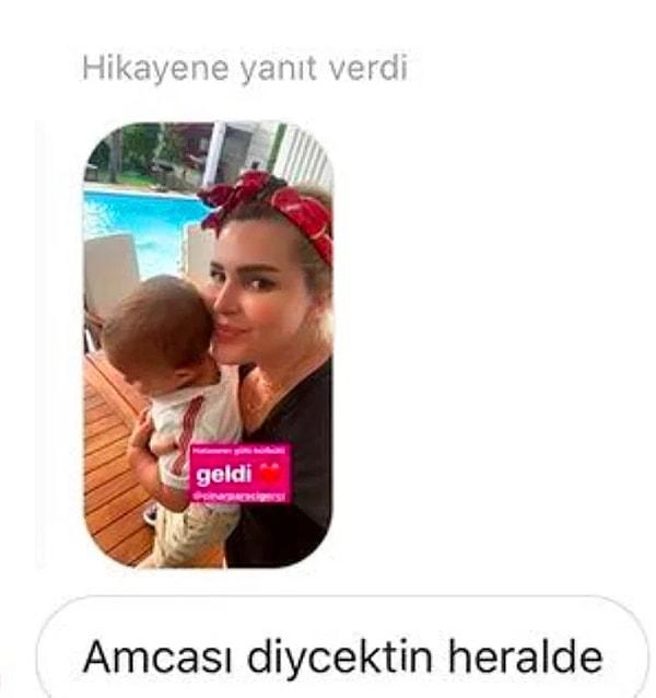3. Yeğeniyle fotoğrafını paylaşan Selin Ciğerci, kendisine "amca olduğunu" söyleyen 'ayarsız' takipçisine isyan etti.