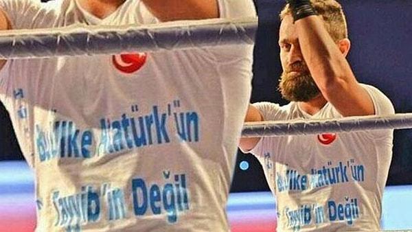 Tekirdağ'daki organizasyona 'Bu ülke Atatürk'ün, Tayyip'in değil' yazılı tişörtle çıkmıştı.