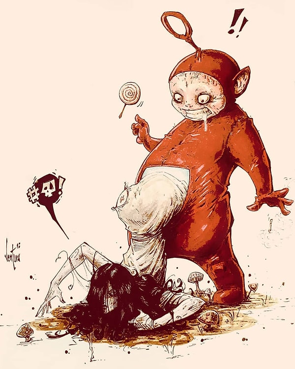 9. По (Телепузики) и Садако (Звонок)