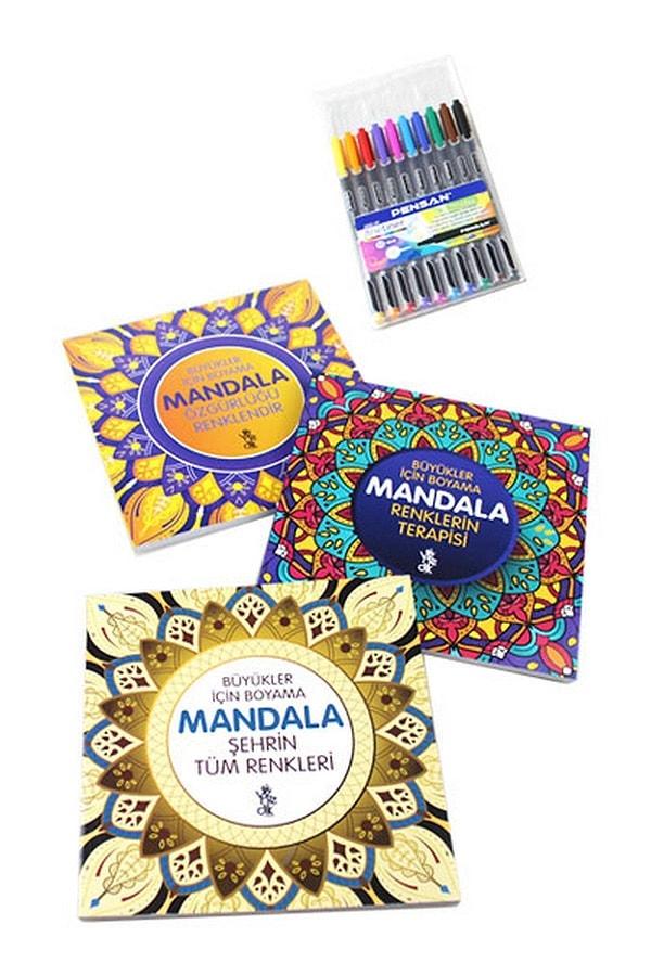 11. Mandala boyamayı sevenlerin bayılacağı bir set.