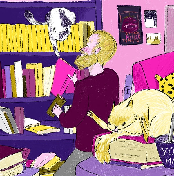 4. Расставлять книги по цвету