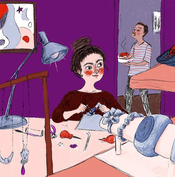 6. Работа над своими украшениями ... и обед