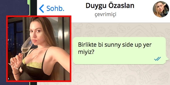 WhatsApp'ta Duygu Özaslan'ı Tavlayabilecek misin?